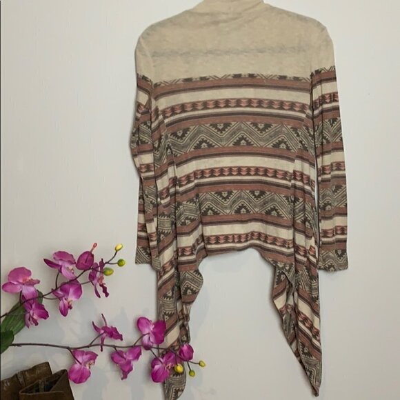 MINK pink Aztec waterfall cardigan - Picture 5 of 5